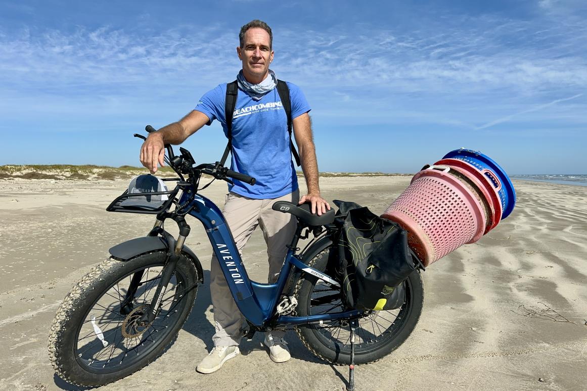 Jace Tunnell on his electric bike